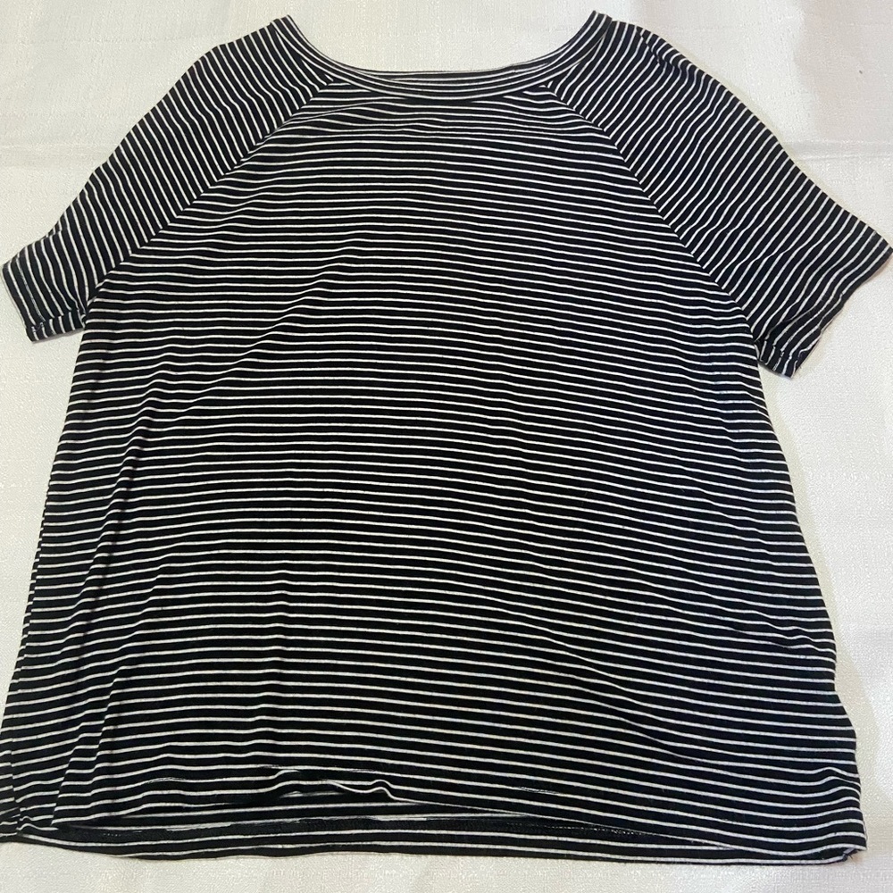 American Eagle Soft & Sexy Black and White Striped Tee